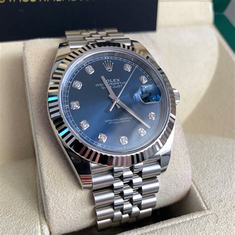 rolex datejust blue diamonds